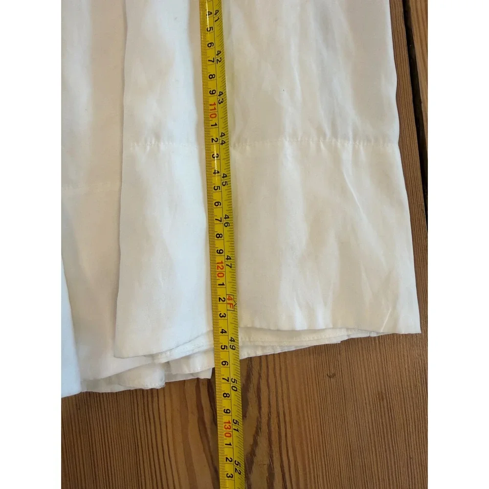 Revolve ASTR The Label Serilda Dress White Puff Sleeve Twist Front Midi Womens L - Picture 9 of 9